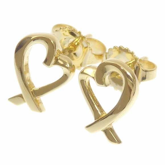 Tiffany Loving Heart Earrings for Women 18K Yellow Gold 1.9g Paloma Picass...